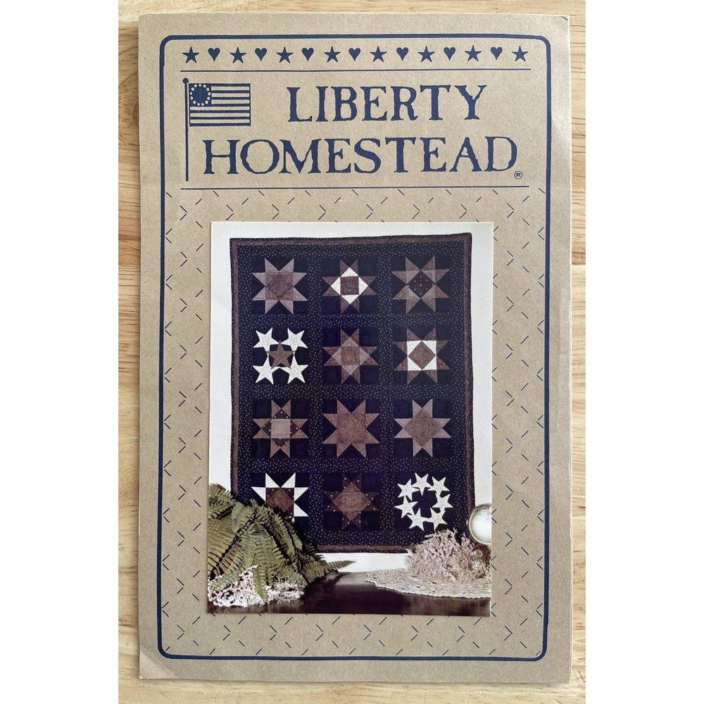 Liberty Homestead STARRY NIGHT Quilt Pattern 25"x32" By Blue Whale Designs
